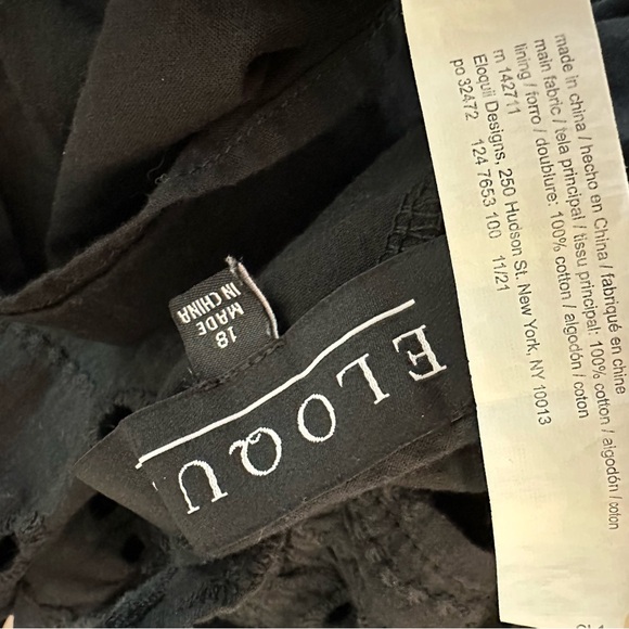 ELOQUII Black Eyelet Mini Dress Size 18 - Picture 13 of 13